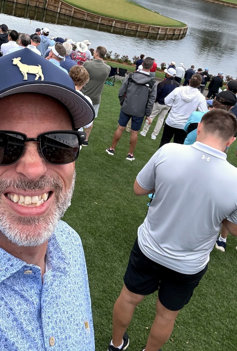 Adam at the 17th hole