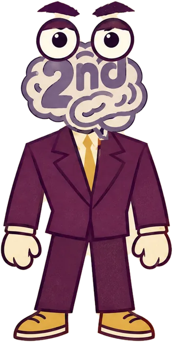SAMM, the 2ndBrain mascot, waiting for your answer